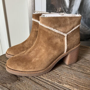 UGG Chestnut Suede Ankle Booties